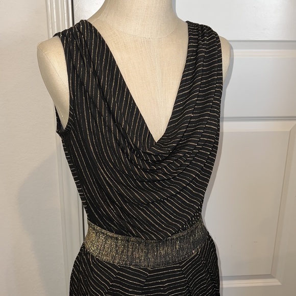 Mango women's Black & Gold dress Size S - Picture 3 of 7